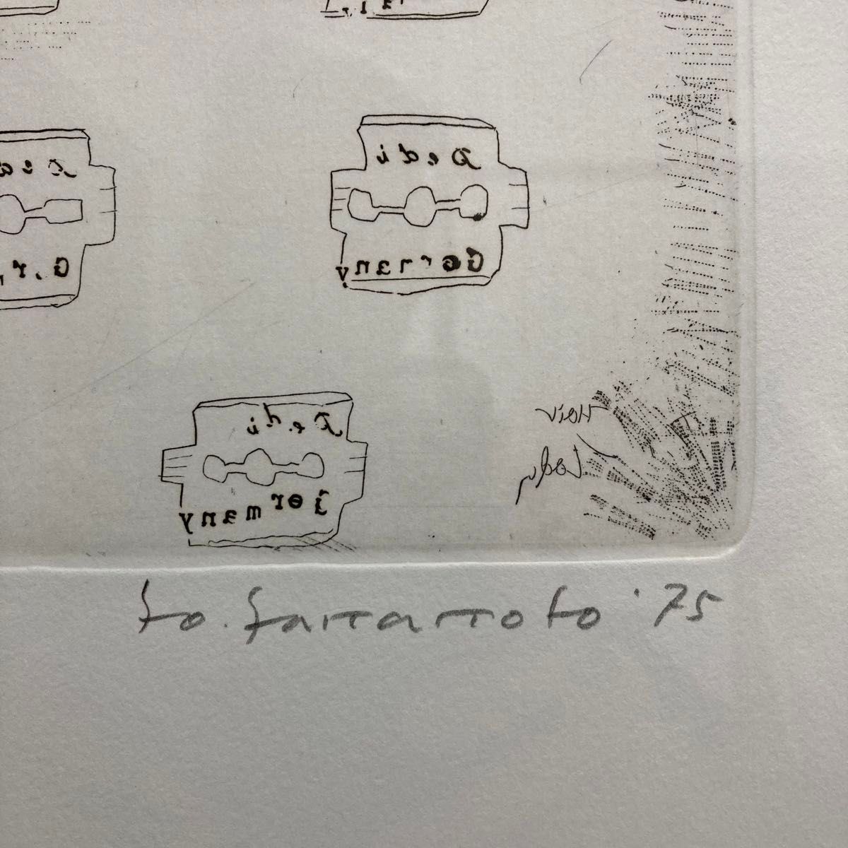 真作】山本容子「Mama's」大判エッチング 直筆サイン 版画 絵画 銅版画