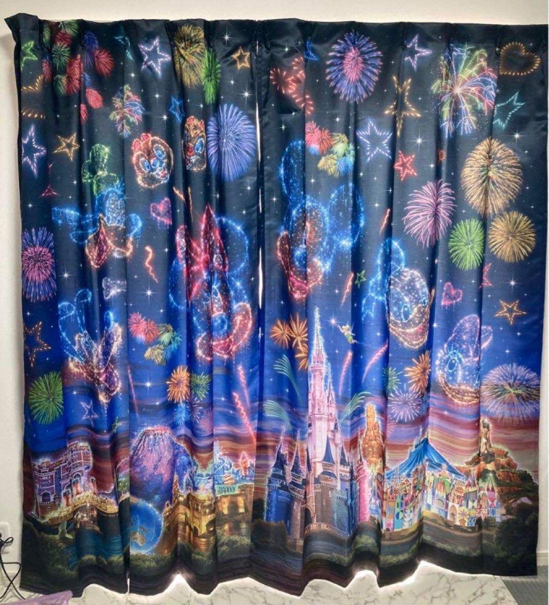 ディズニー 夜空 花火 カーテン ディズニーランド ディズニーシー