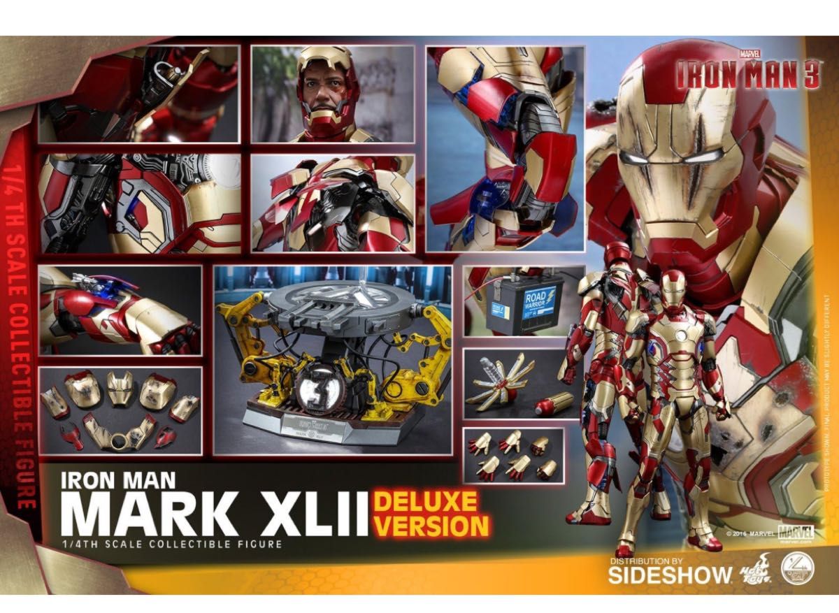 クオータースケール ホットトイズ アイアンマン マーク42 DXバージョン