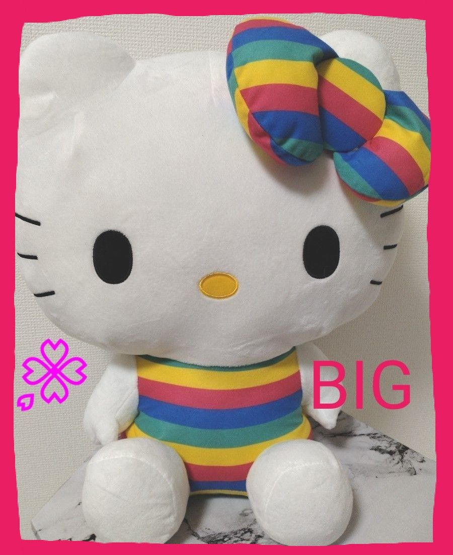 ハローキティ BIGぬいぐるみ レインボーキティ｜Yahoo!フリマ（旧