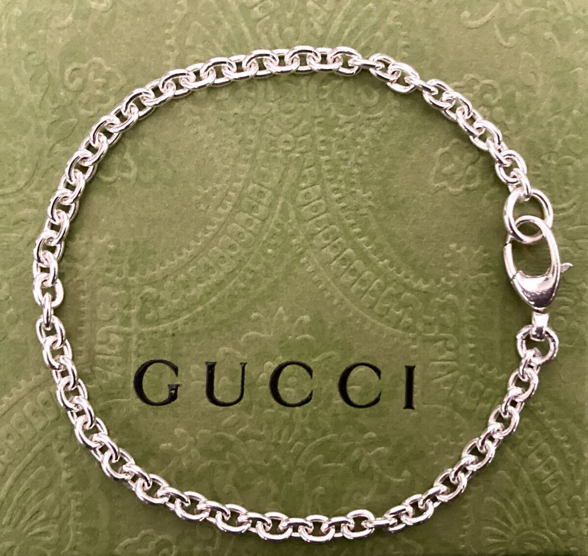 正規品 GUCCI/グッチ チェーンリンク ブレスレット/あずきチェーン