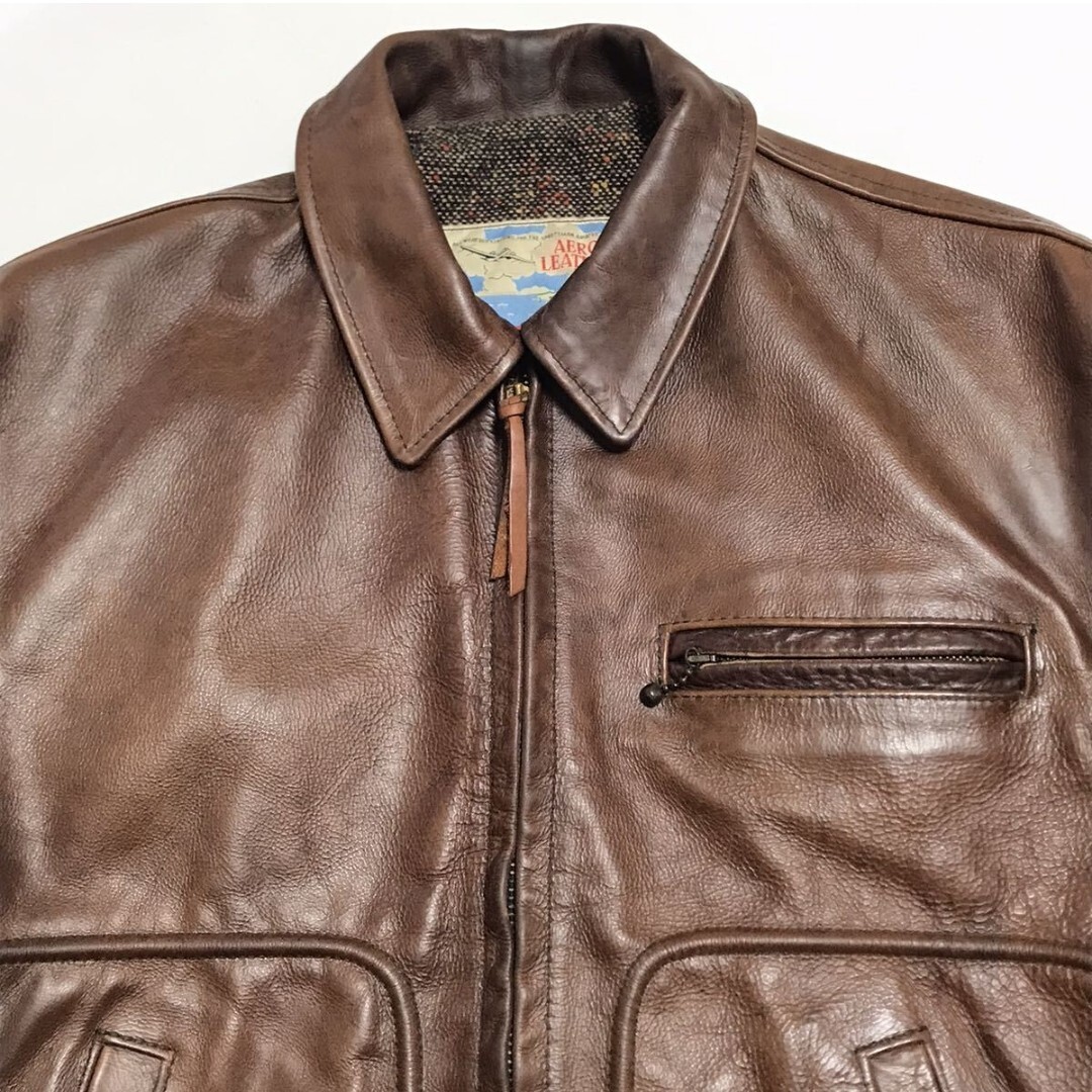 AERO LEATHERエアロレザー本革レザートラッカージャケット40牛革