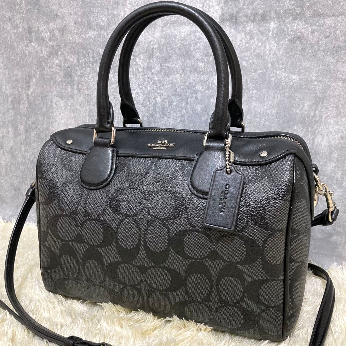 極美品】COACH コーチ ショルダーバッグ ベネット レザー PVC グレー