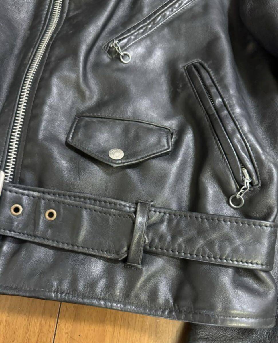 稀少 Schott 米国製 118 オイルドカウハイドレザー ダブルライダース