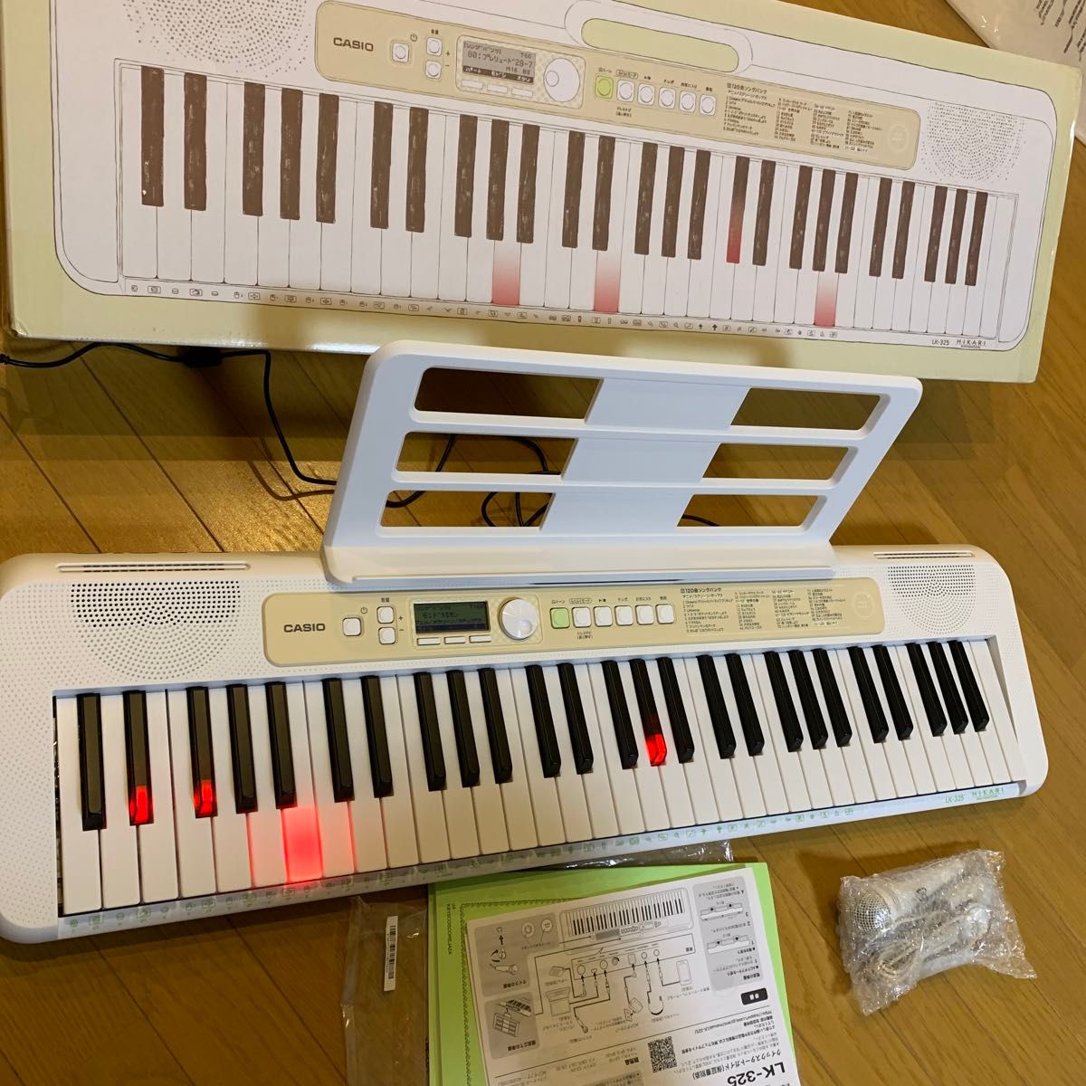 CASIO 電子キーボード(LK-325) 61鍵盤 光ナビゲーションキーボード(超