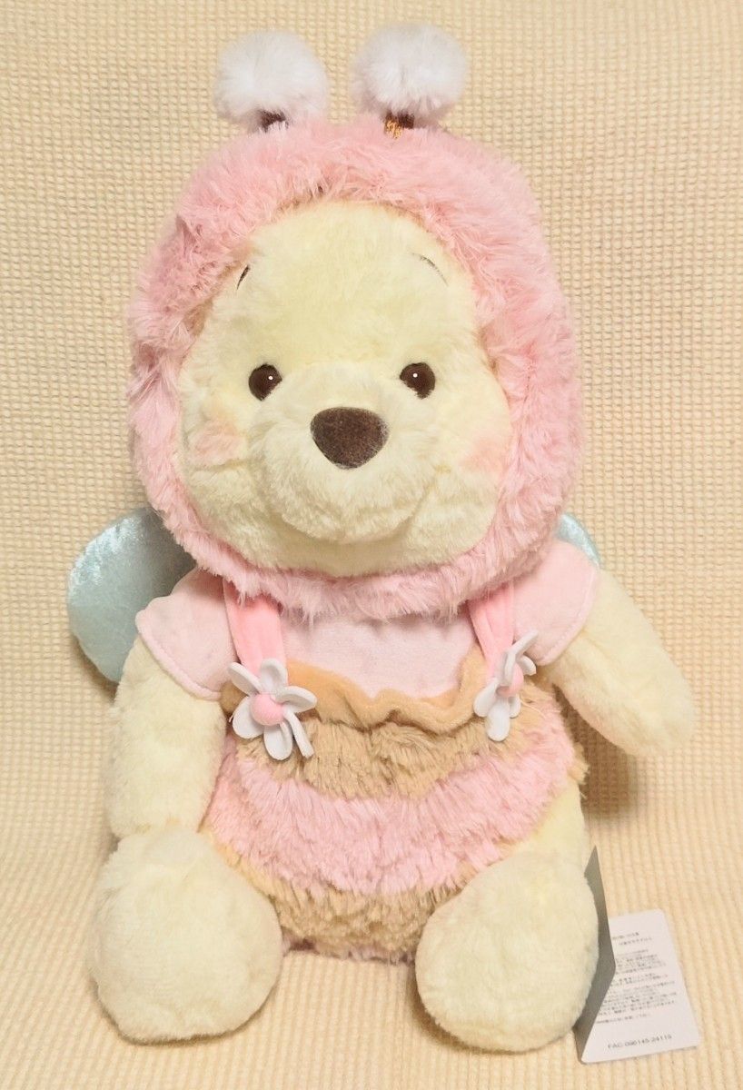 くまのプーさん ぬいぐるみ M ピンク HONEY DAY 3店舗限定 はちみつの