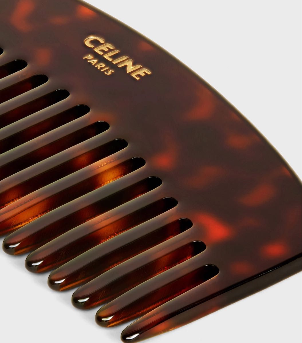 未使用品 CELINEセリーヌ トリオンフ ロゴ ヘアコーム＆ケース 櫛