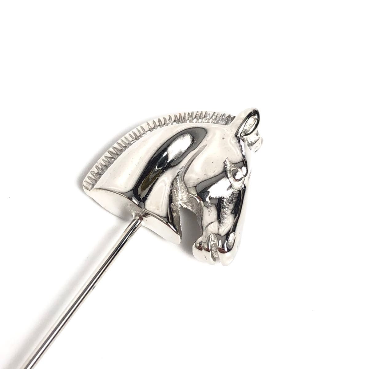 美品】HERMES エルメス ピンブローチ 馬 ホース シュバル シルバー