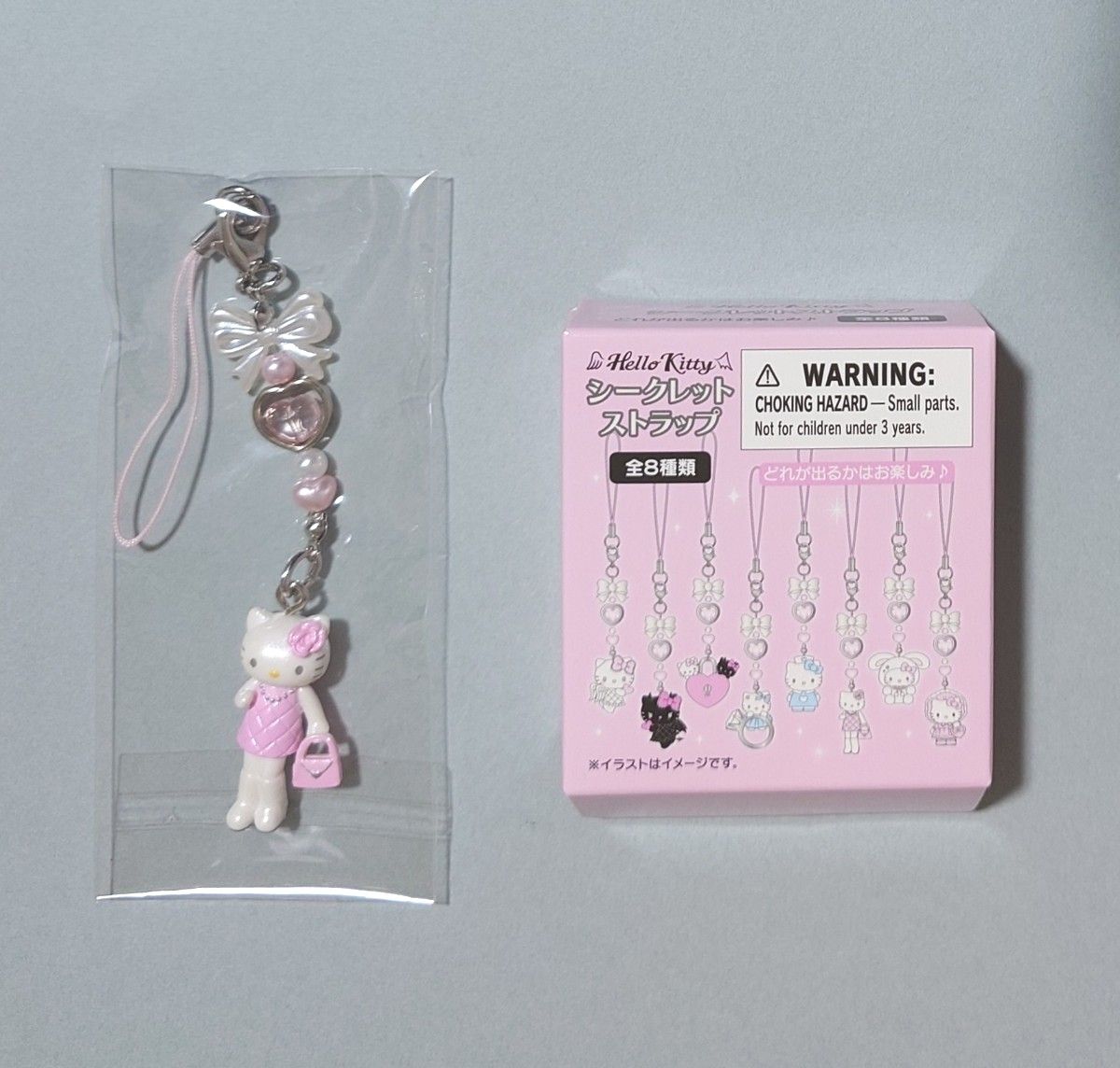 新品未使用 ハローキティ シークレットストラップ（天使小悪魔デザイン