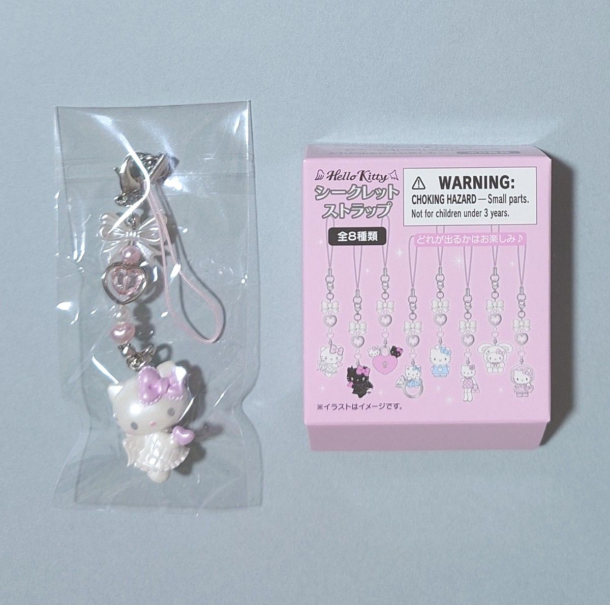 新品未使用 ハローキティ シークレットストラップ（天使小悪魔デザイン