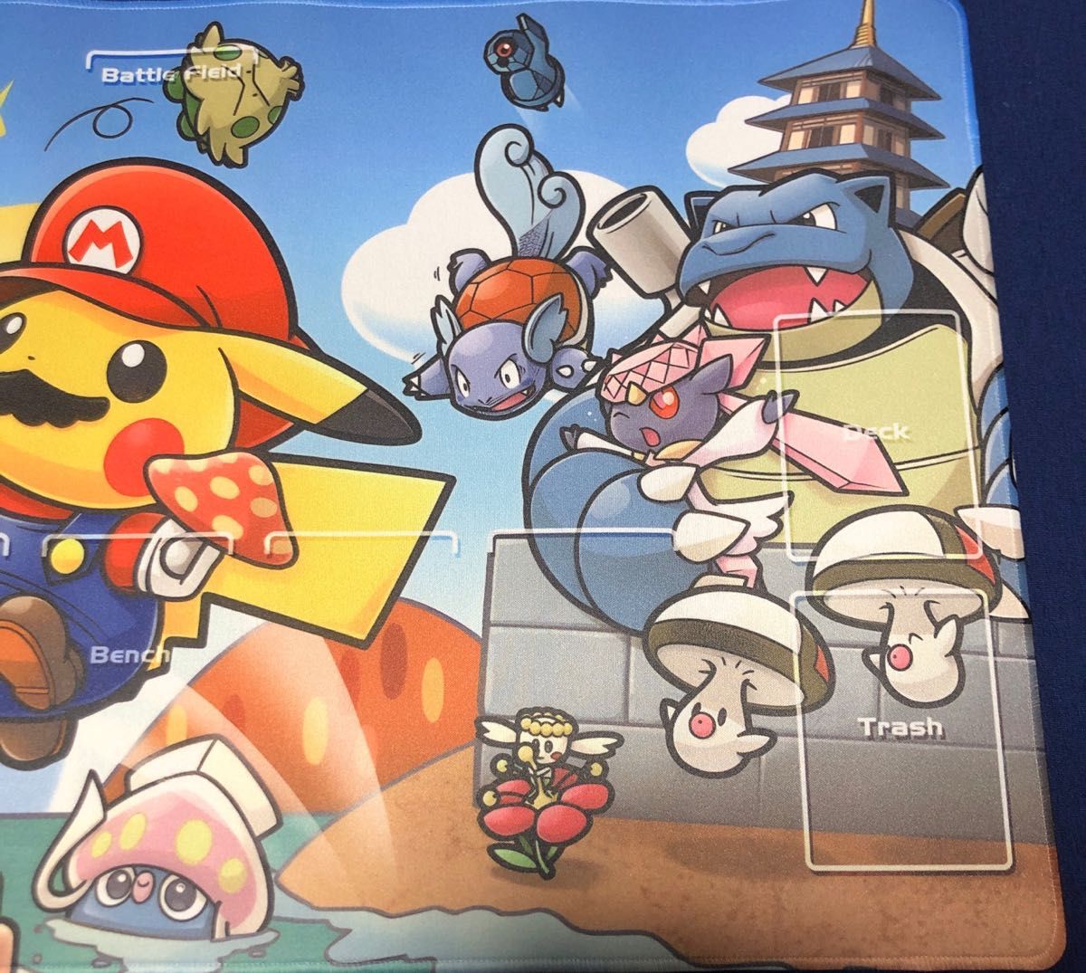 ポケモンカード プレイマット マリオ ピカチュウ 未使用ポケモンカード