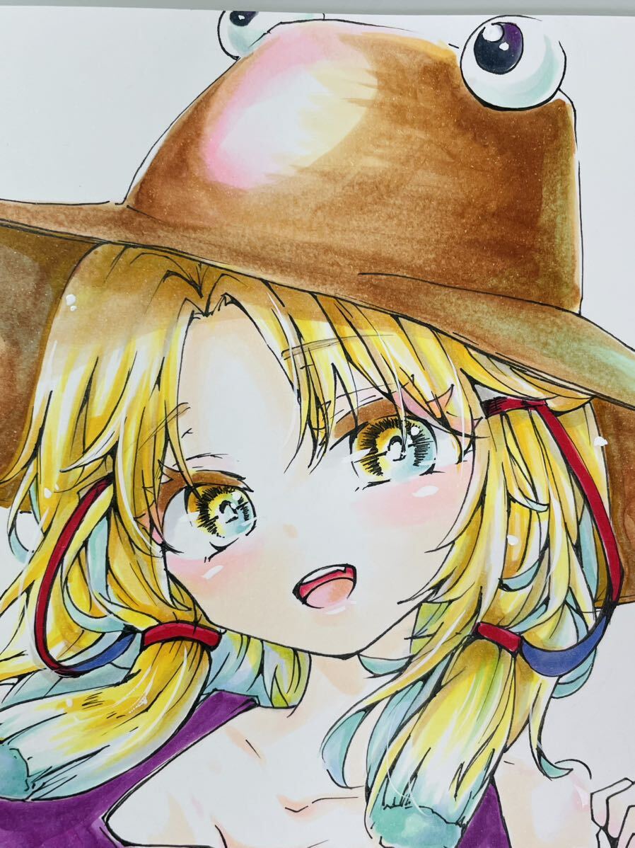手描きイラスト A4 東方Project 同人 洩矢諏訪子