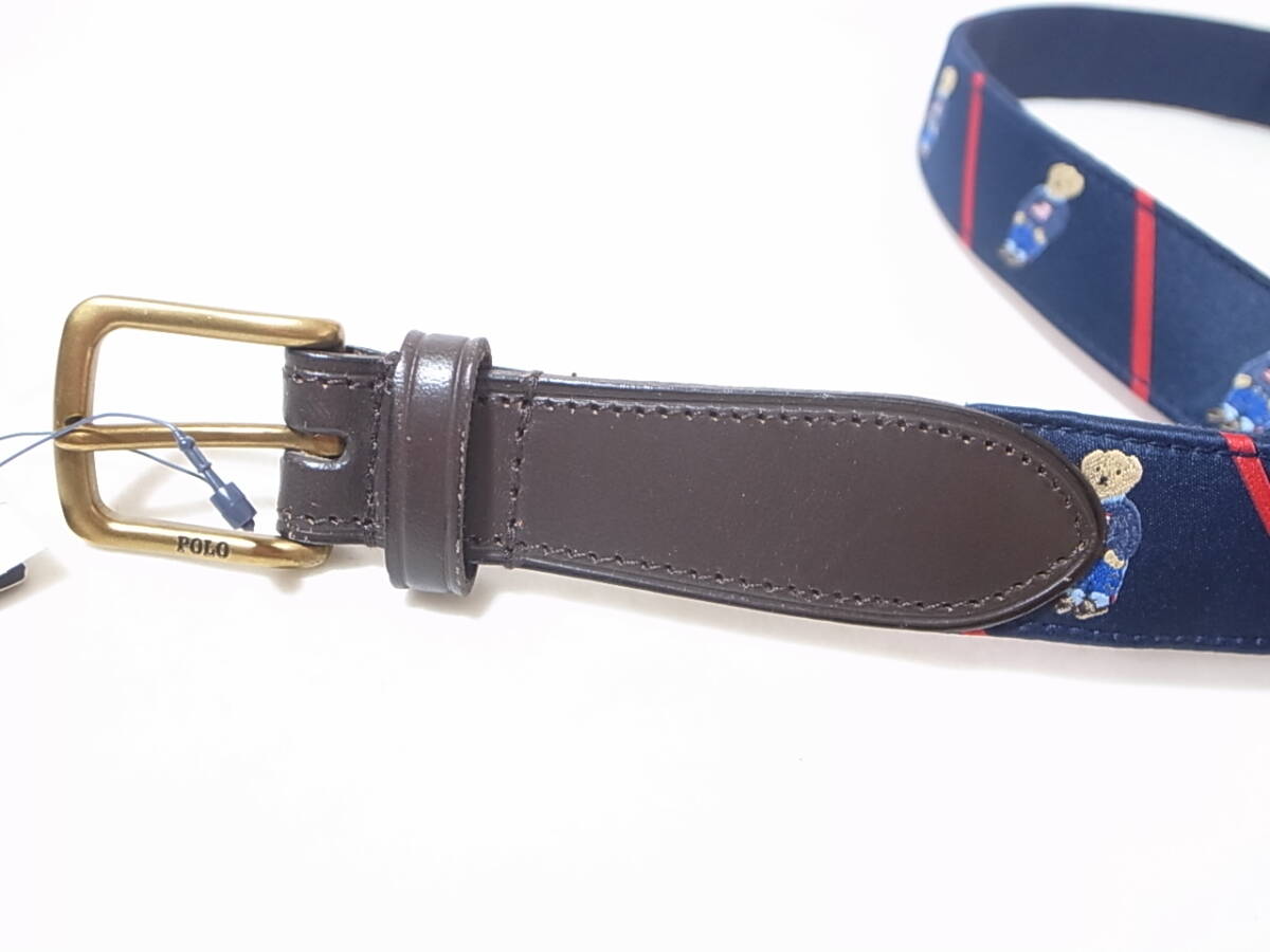 POLO RALPH LAUREN POLO BEAR BELT ポロベアー ベルト 紺 NAVY