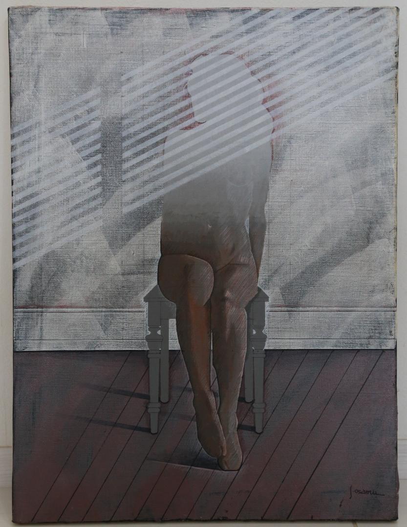白川治モダンな具象絵画3点セット肉筆画・真筆保証・現代アートアクリル