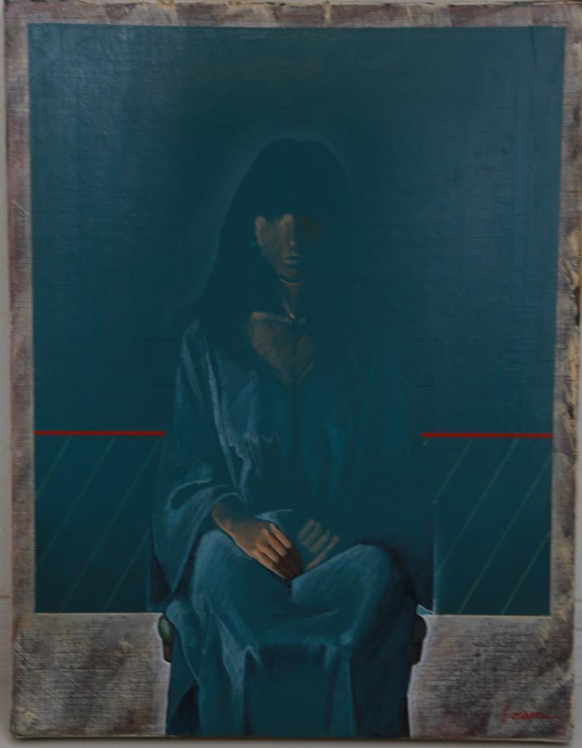 白川治モダンな具象絵画3点セット肉筆画・真筆保証・現代アートアクリル