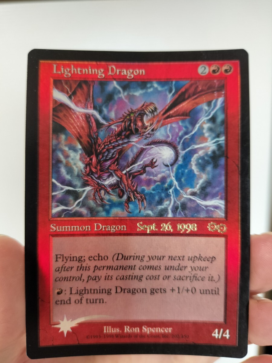 最終値下げ PSA7 MTG LIGHTNING DRAGON 稲妻のドラゴン FOIL プロモ