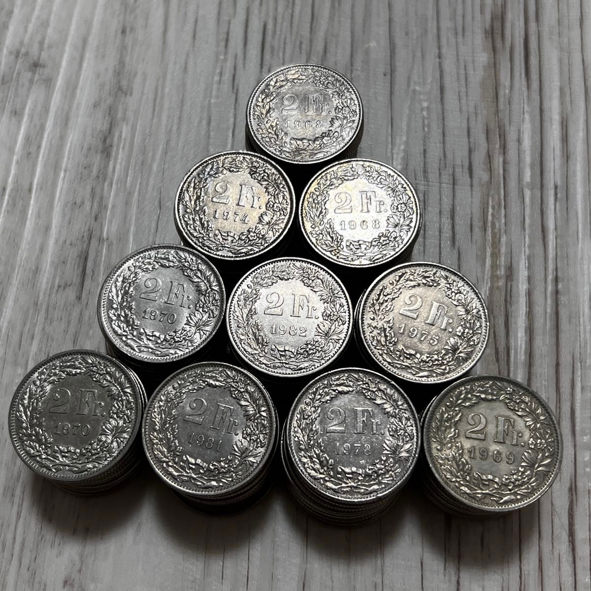 スイスフラン 2フラン硬貨100枚 スイス硬貨 スイスコイン｜Yahoo