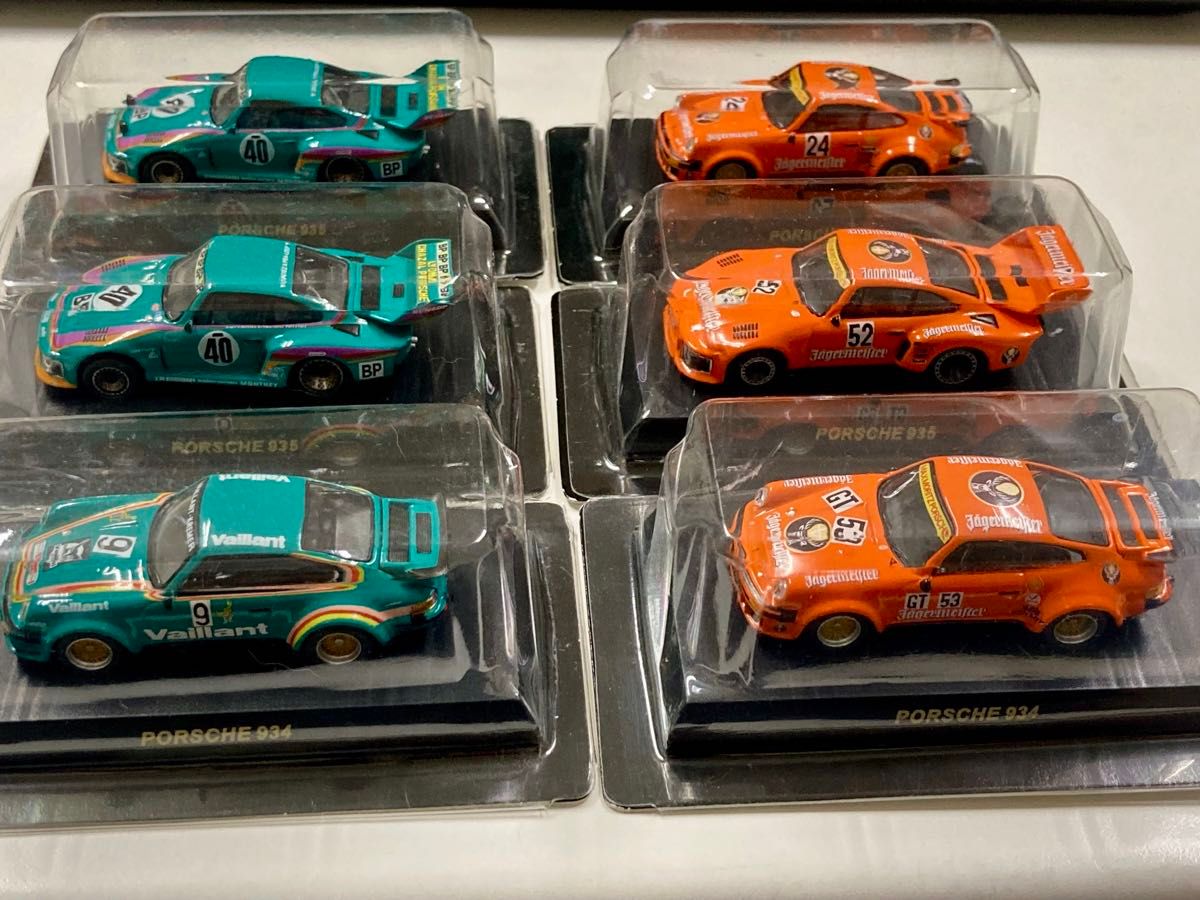 6台コンプ) 1/64 京商 ポルシェ レーシング ミニカー シリーズ ♯大箱