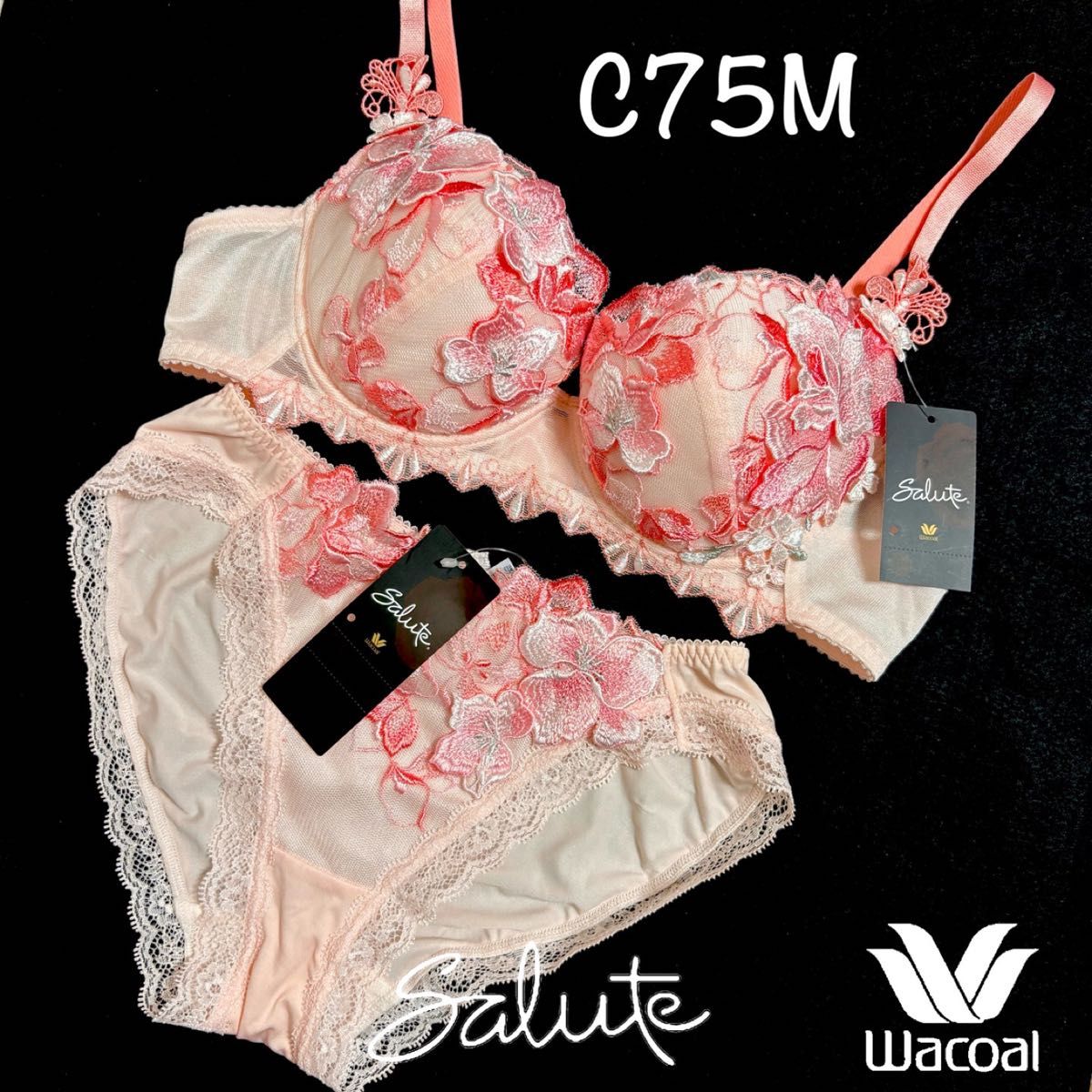 要事前在庫確認】C75M ワコール サルート フィレンツェ プッシュアップ