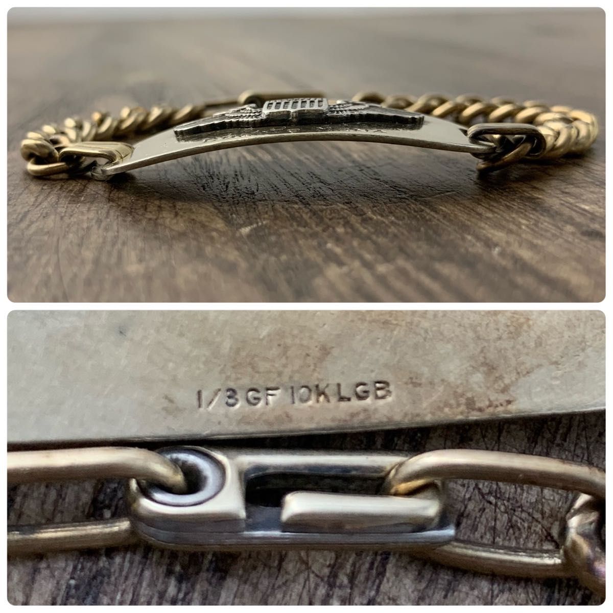 スウィートハートジュエリー IDブレスレット ゴールドプレート AIR