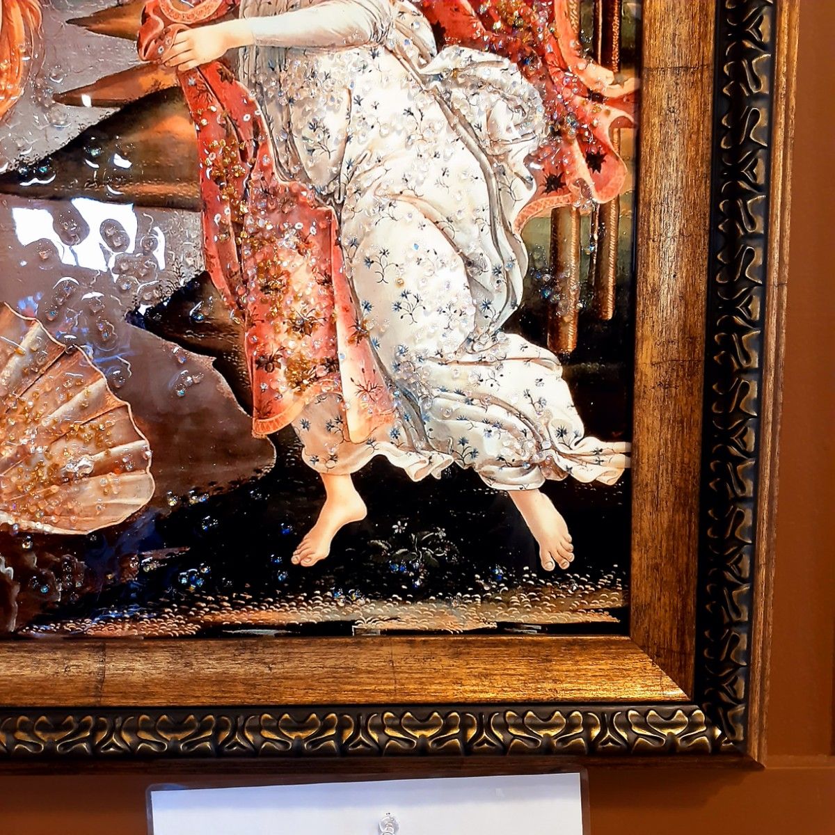 輸入雑貨 天然水晶石 ボッティチェリ作 『ヴィーナス誕生』 クリスタル