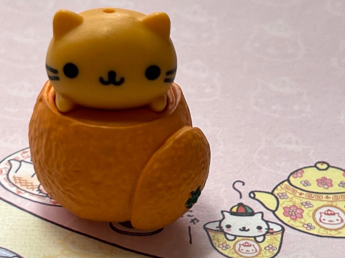 にゃんにゃんにゃんこ オレンジ ストラップ サンエックス レトロ