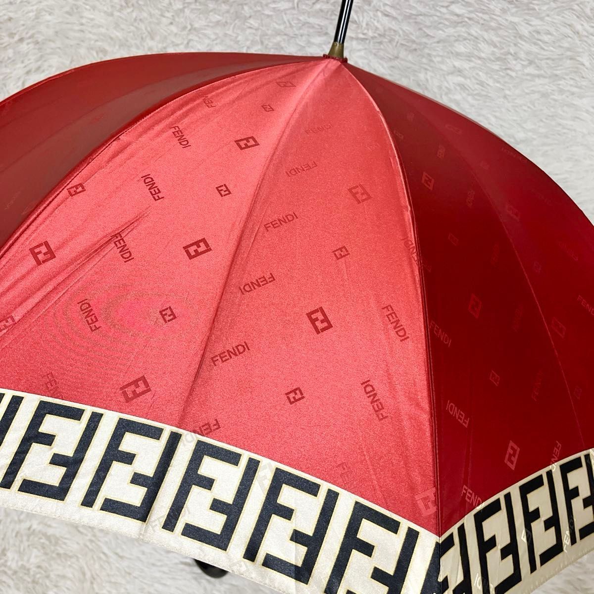 FENDI フェンディ ズッカ柄 レディース 雨傘 長傘 ロゴ 金具