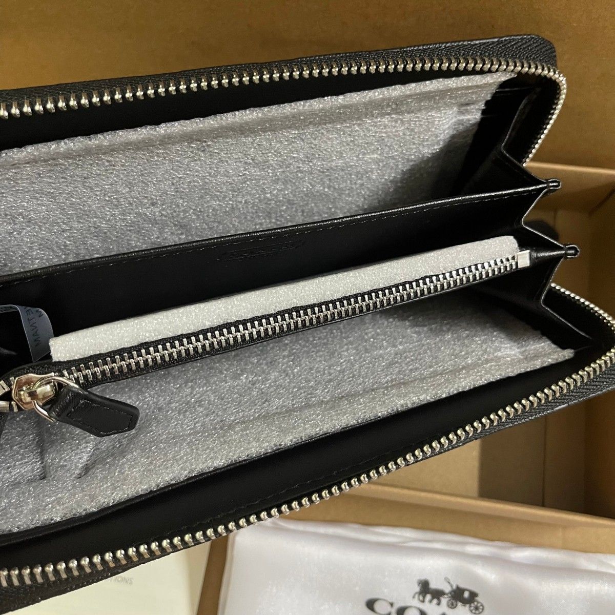 コーチ COACH 長財布メンズ エンボス 黒 ブラック F60735｜Yahoo