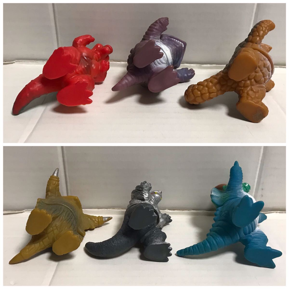 送料無料 パチ 怪獣 メーカー不明 無版権 ソフビ 人形 6体セット