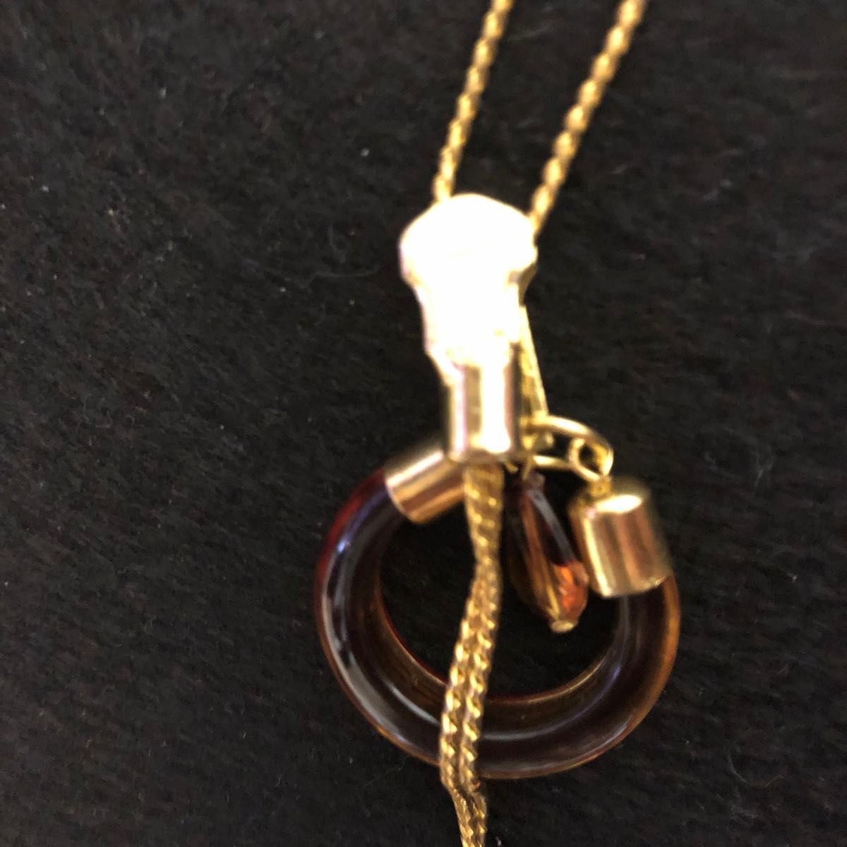 最終値下げ アクセサリー ペンダント ネックレス ゴールド系 べっ甲風