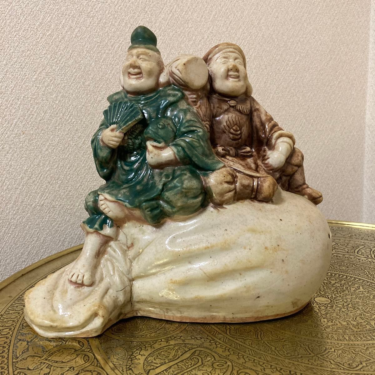 時代 陶器置物 恵比寿様&大黒様 七福神 明治｜Yahoo!フリマ（旧PayPay