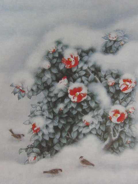 Yahoo!オークション - 佐藤太清 【雪つばき】 希少な額装用画集より 新