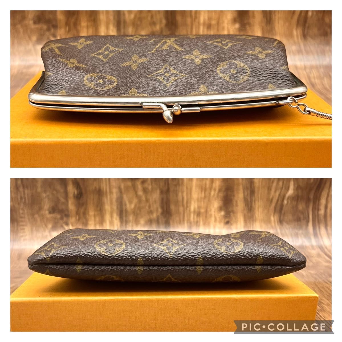 極美品 ルイヴィトン モノグラム がま口 ポーチUSA バケット付属品#629