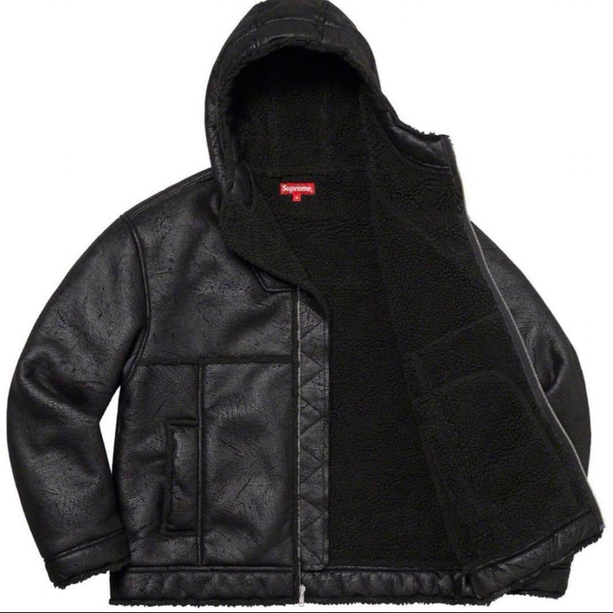 Supreme 23SS Faux Shearling Hooded Jacket フェイクムートン