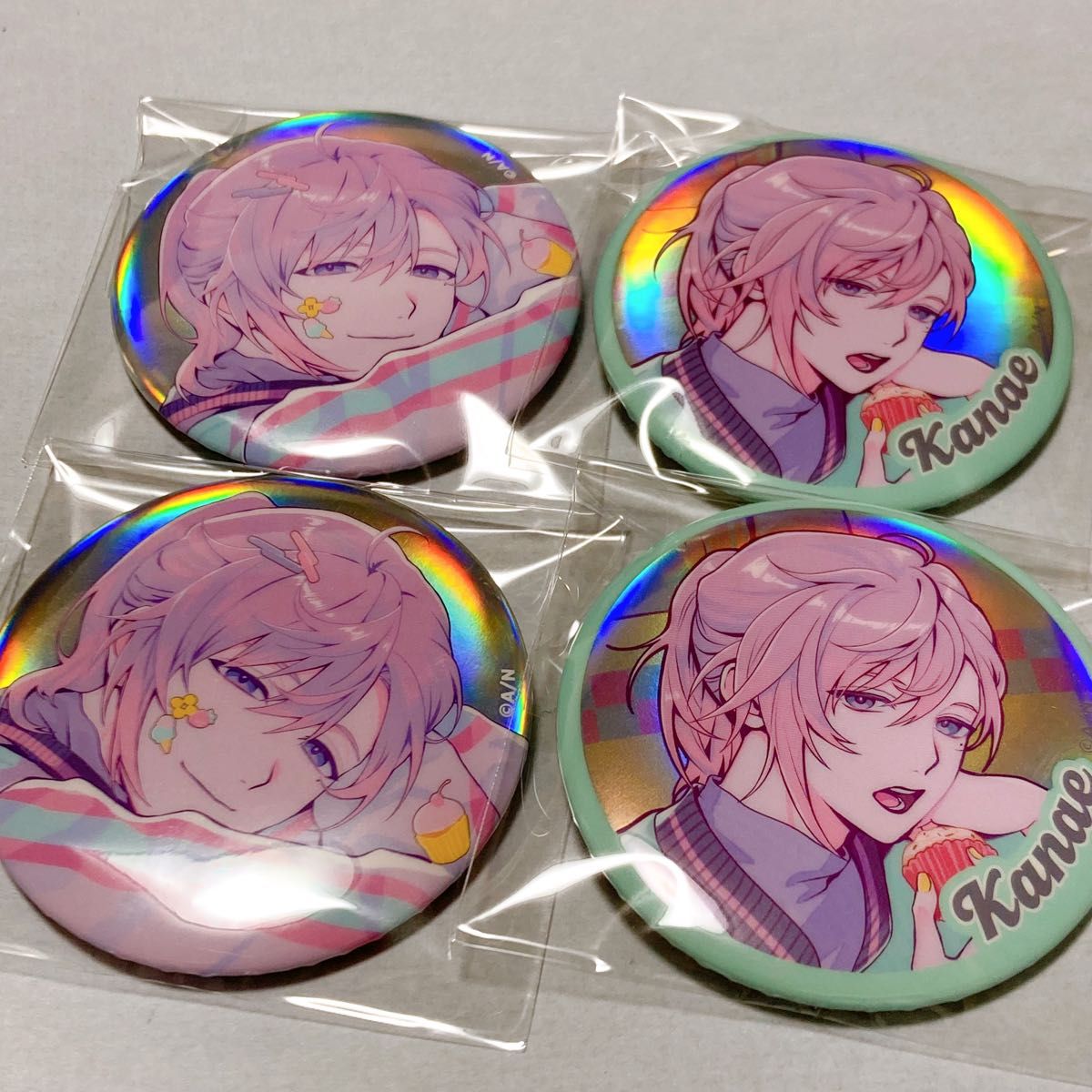 にじさんじ ChroNoiR ニューレトロスタイル オーロラ缶バッジ 叶 4個