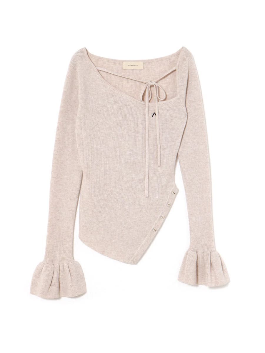 未使用タグ付き品 ANDMARY Flora knit tops Beige｜Yahoo!フリマ（旧