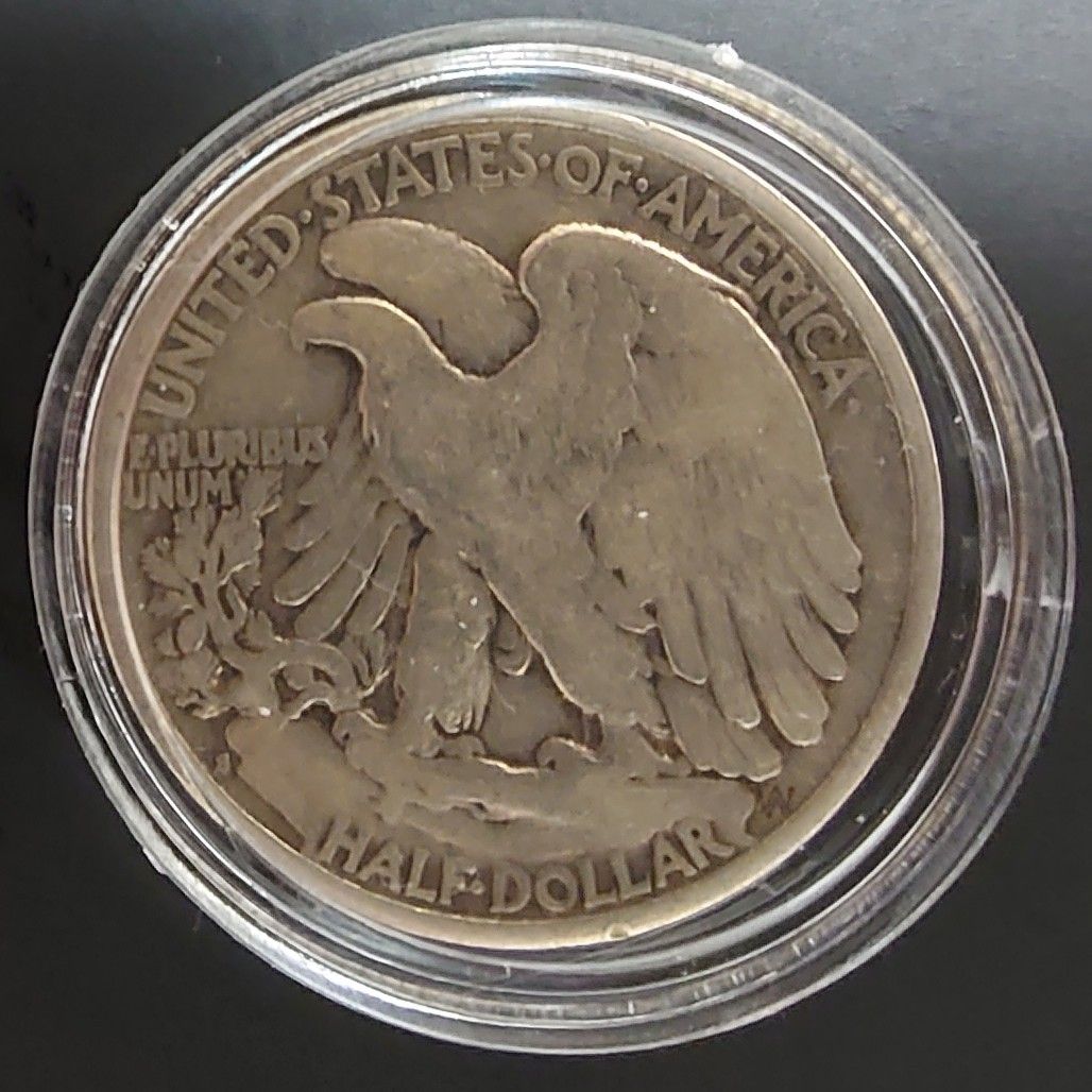 1942年 アメリカ銀貨 ウォーキングリバティ ハーフダラー銀貨 SV900