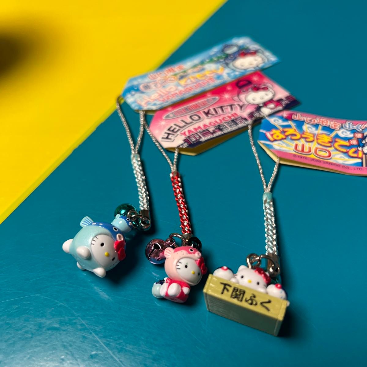 ハローキティ キティ 根付け ストラップ ご当地 山口県 限定 下関ふく