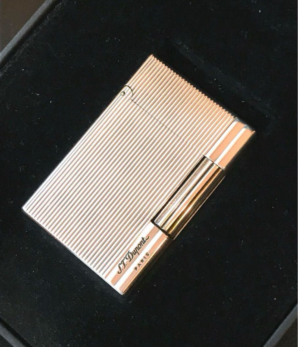 美品 開閉音 超快音キィーーン デュポン ガスライター ストライプ