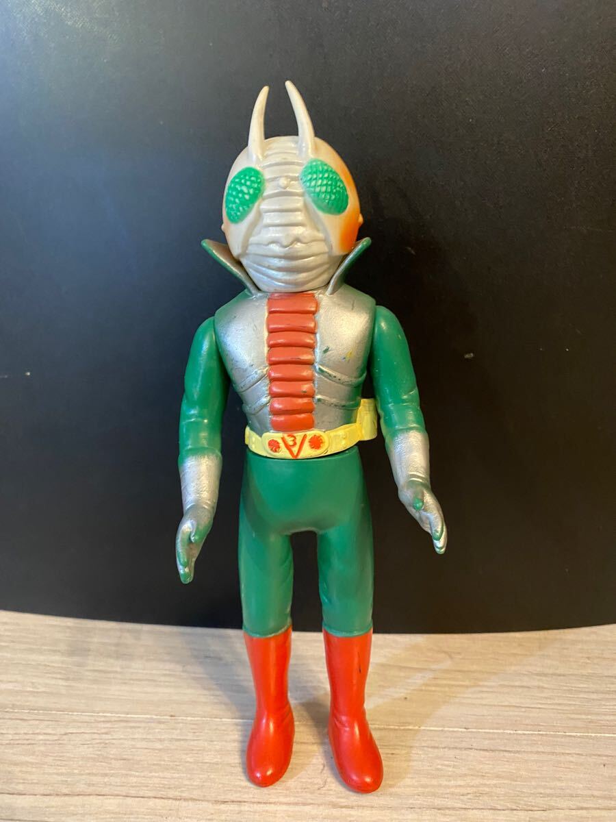 Yahoo!オークション - 当時物 無版権 仮面ライダーv3 ソフビ