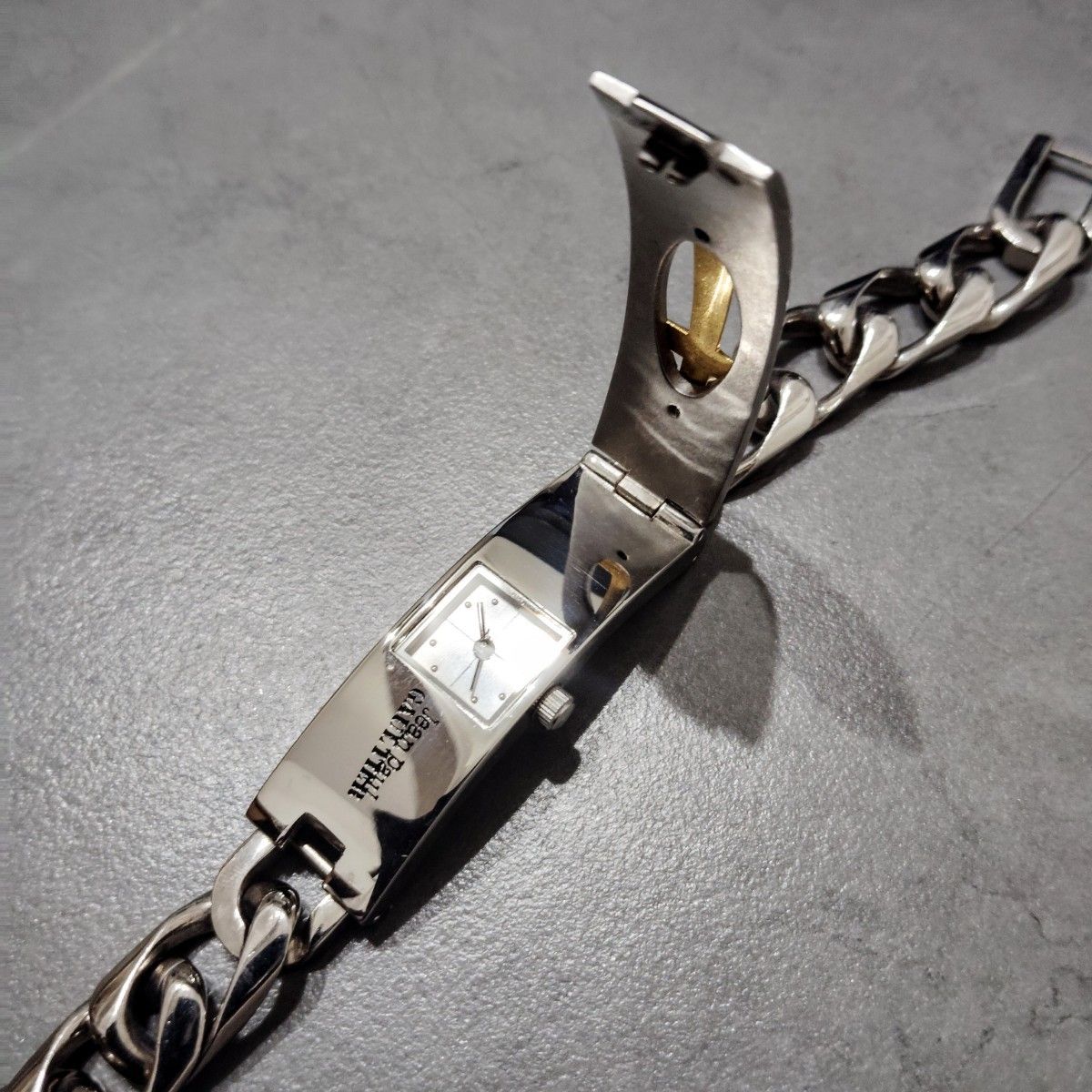 美品】【 希少】 ジャンポールゴルチエ ブレスウォッチ シルバー