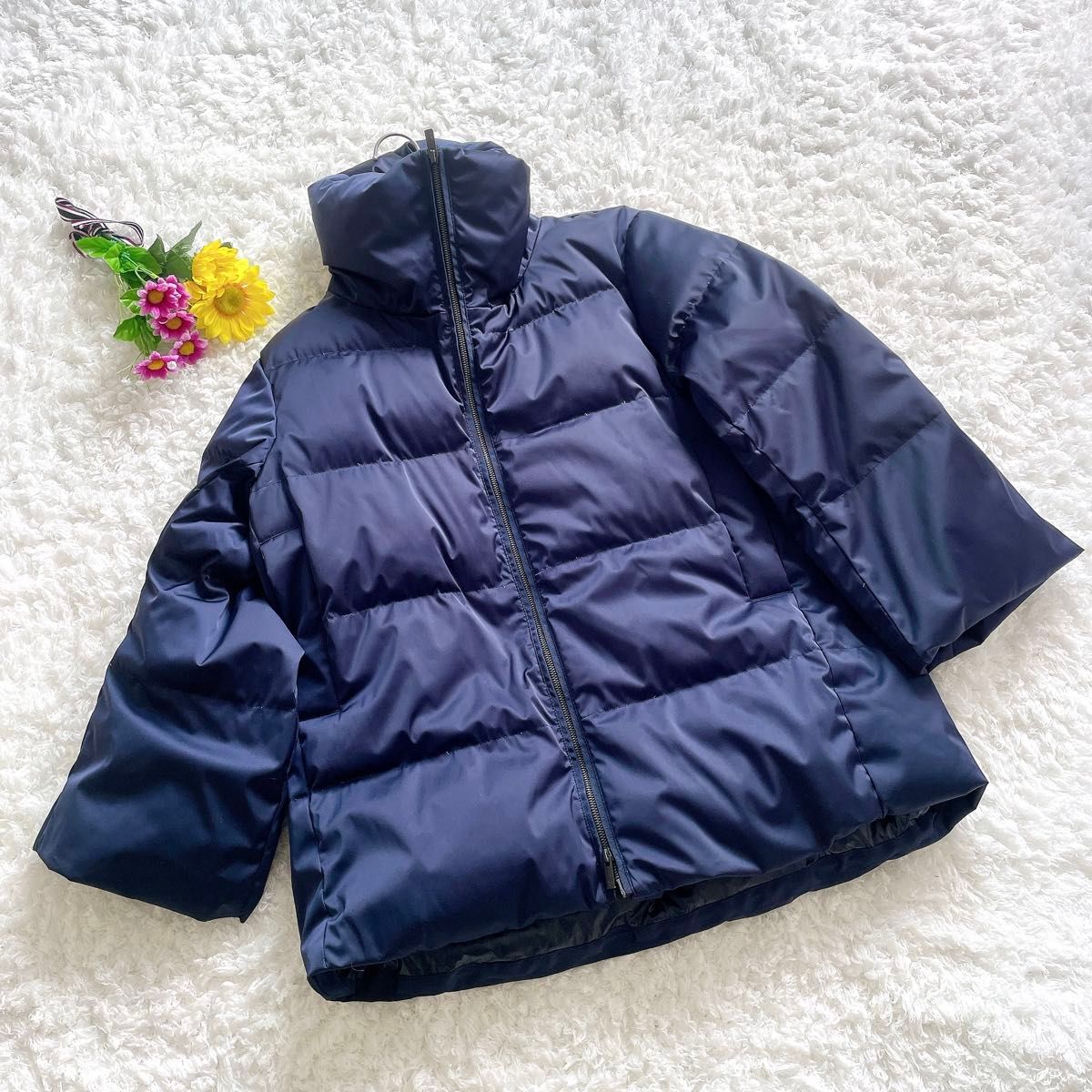 美品 ユニクロ UNIQLO ＋J プラスジェイ ダウンジャケット ネイビー L