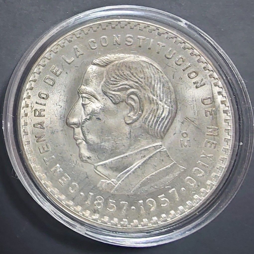 1953年 メキシコ 5ペソ銀貨 品位72% 1953年メキシコ5ペソ銀貨