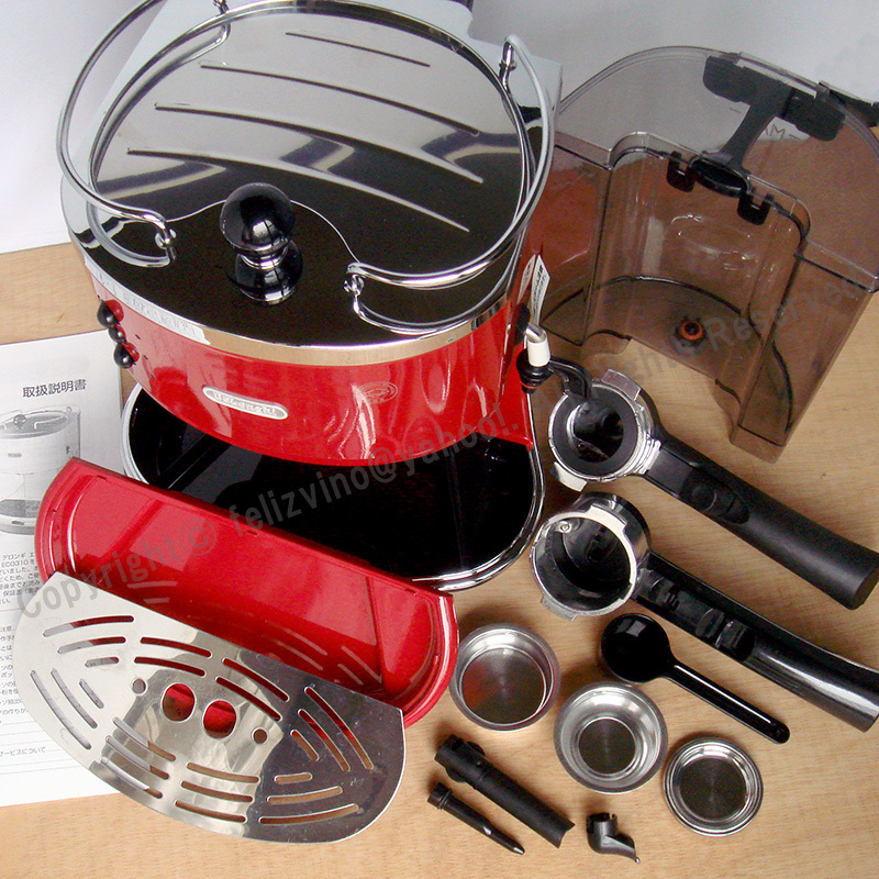 美品 デロンギ エスプレッソ・カプチーノメーカー ECO310R レッド