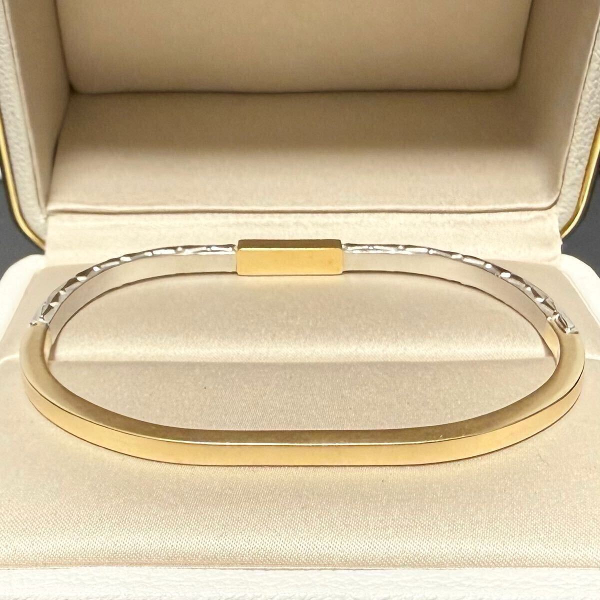 未使用 メゾンマルジェラ シルバー ゴールド 装飾ブレスレットバングル