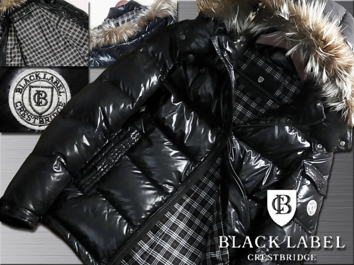 バーバリー ブラックレーベル ラムレザー ファー ジャケット Mサイズ