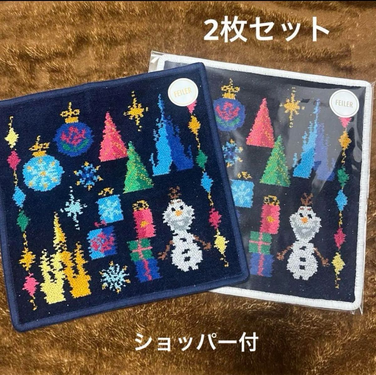 フェイラー アナ雪 ウォームハグ オラフ ハンカチ 2枚セット FEILER