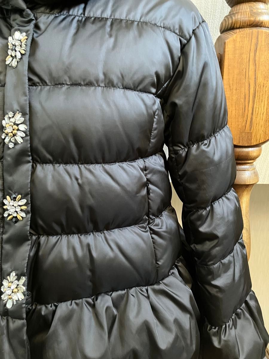 チェスティChesty黒ビジュー付きペプラムダウンジャケット0｜Yahoo