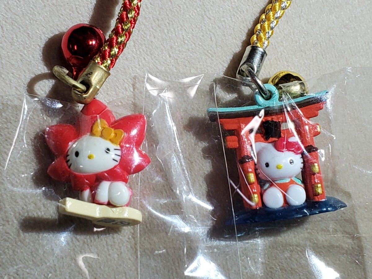 ハローキティ ご当地限定ストラップ 根付け 広島限定 安芸の宮島