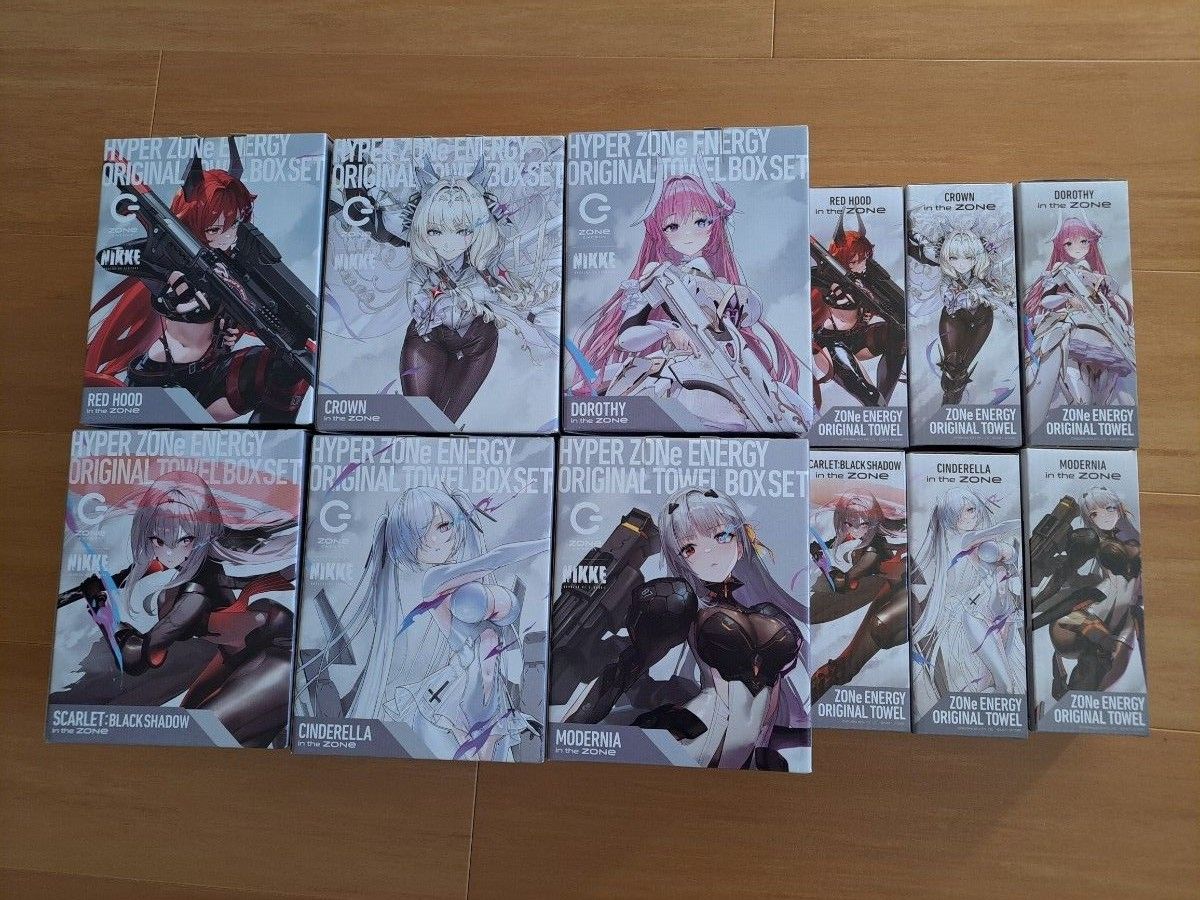 nikke ニケ zone コラボ商品 タオル6種類コンプリートセット 外箱付き